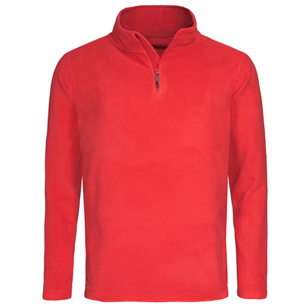 Mezza zip in pile