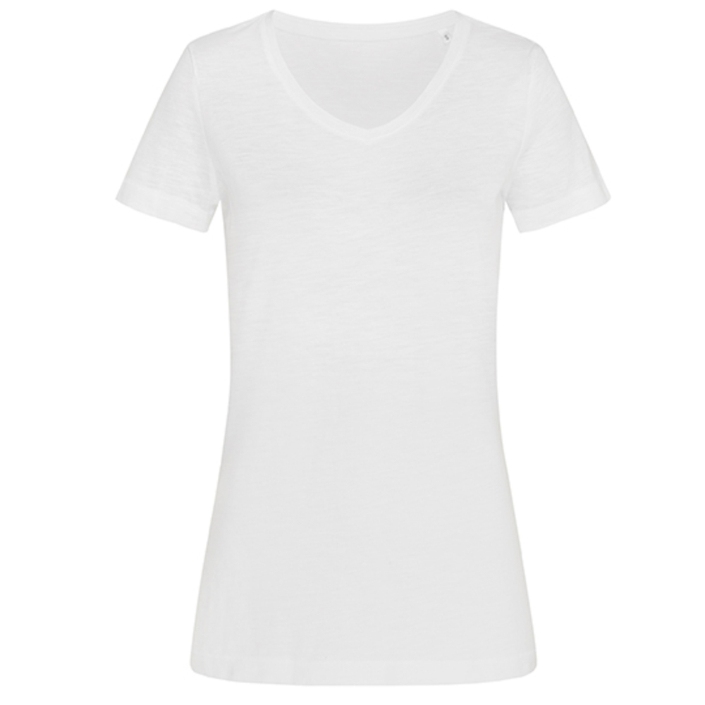 Sharon Slub V-Neck Mujeres