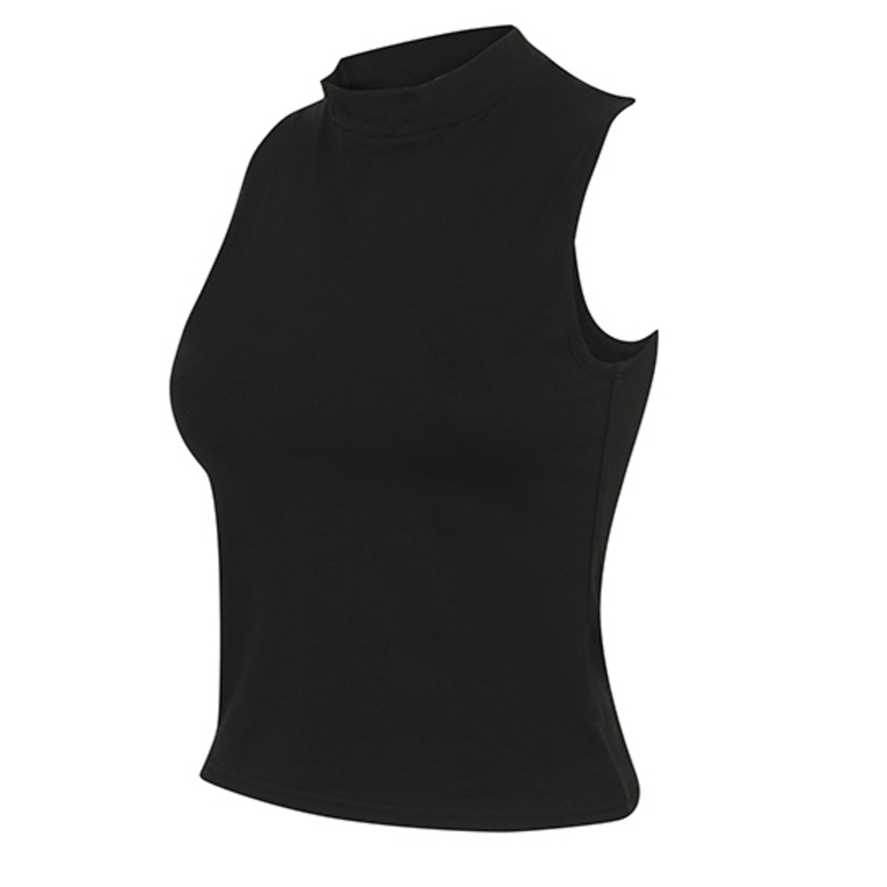 Women`s High Neck Crop Vest