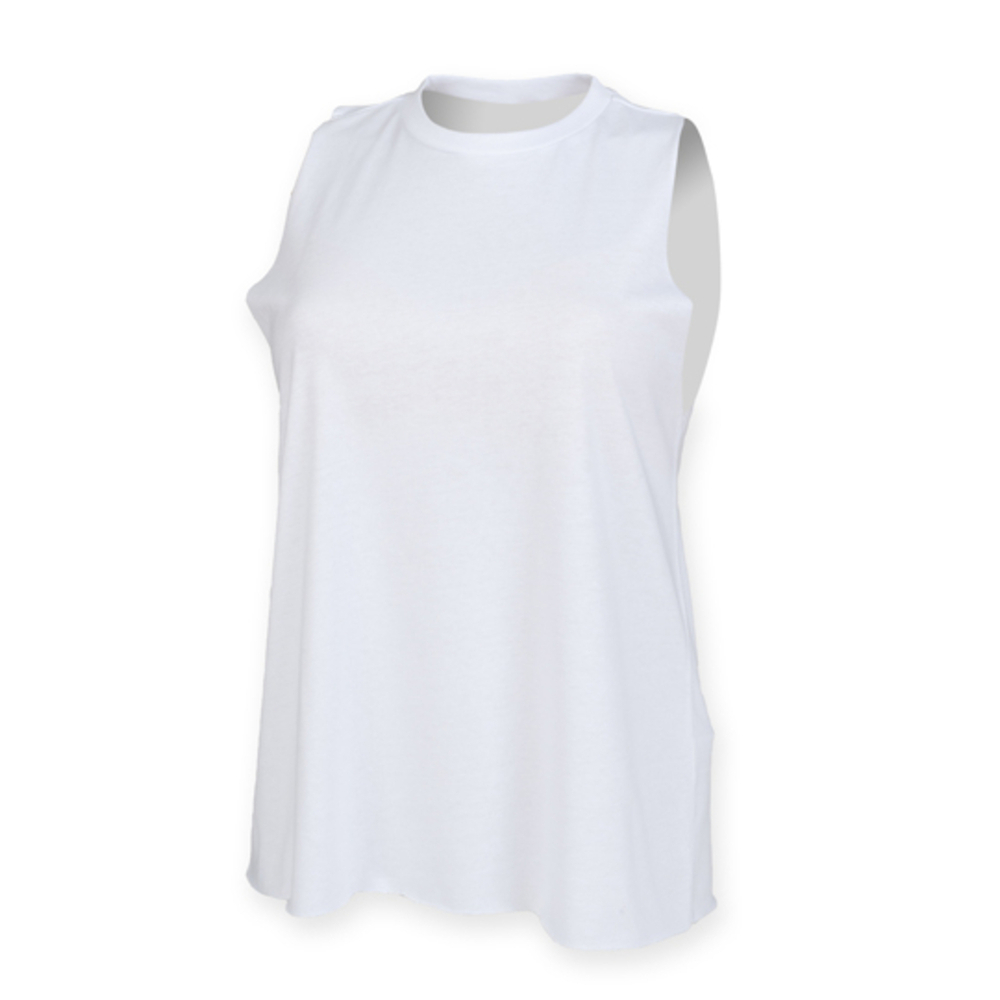 Women`s High Neck Slash Armhole Vest
