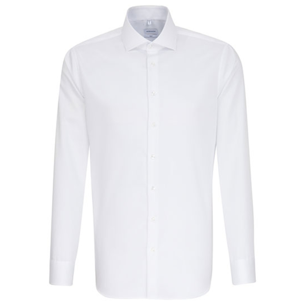 Camisa de hombre Slim Fit de sarga de manga larga