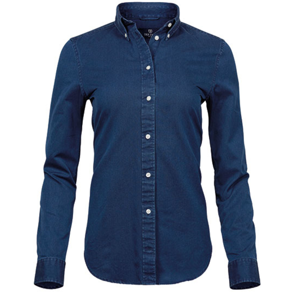 Camisa de sarga casual para mujer