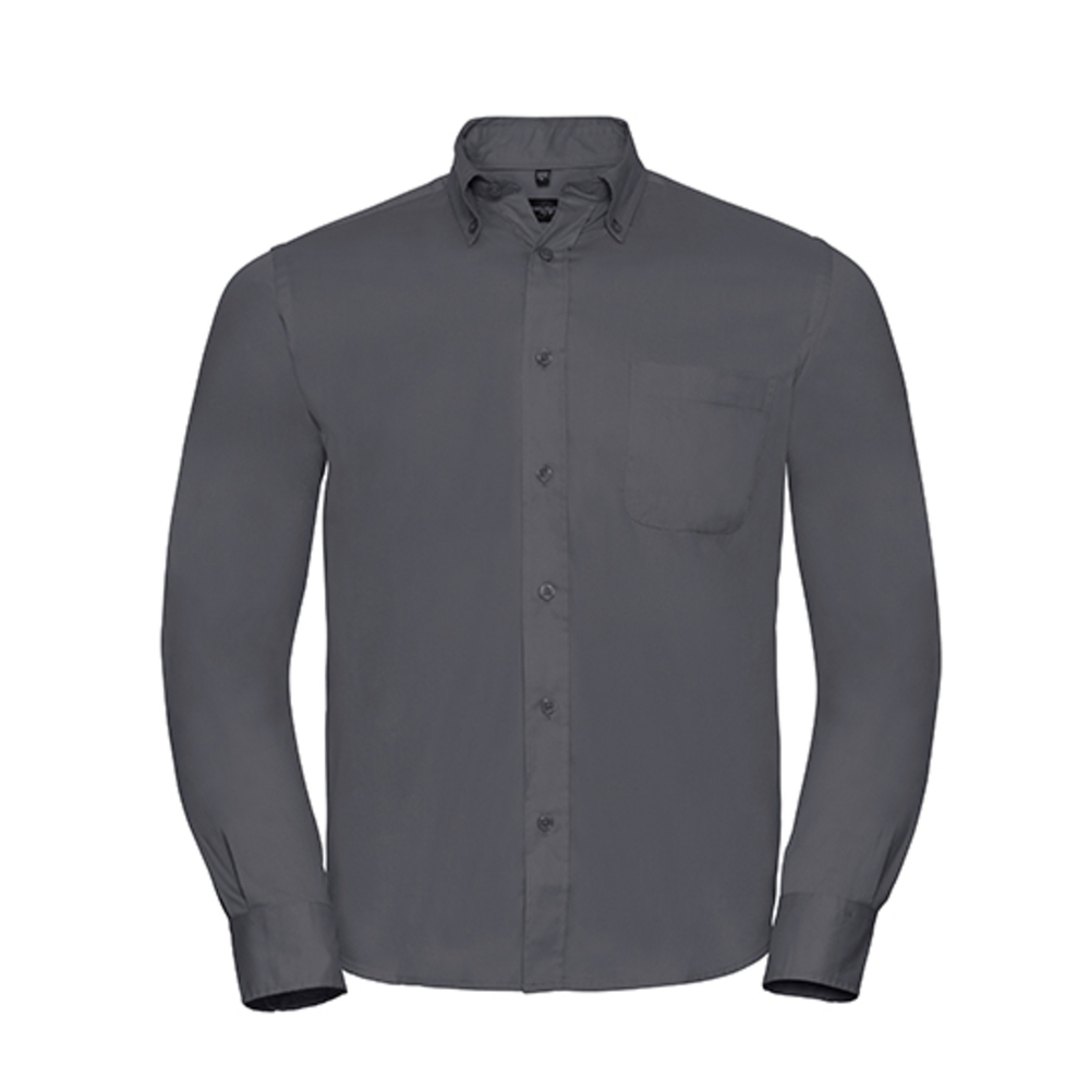 Camicia classica in twill a maniche lunghe da uomo