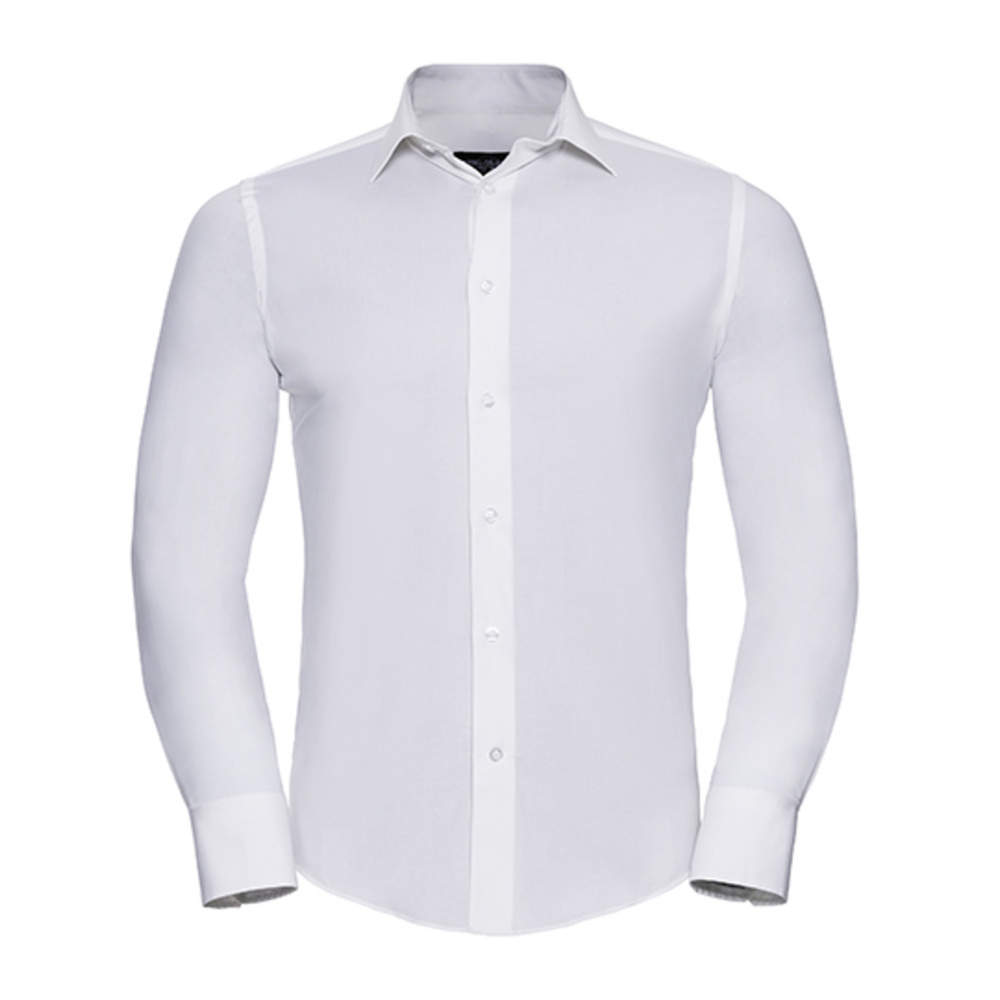 Men`s Long Sleeve Fitted Stretch Shirt