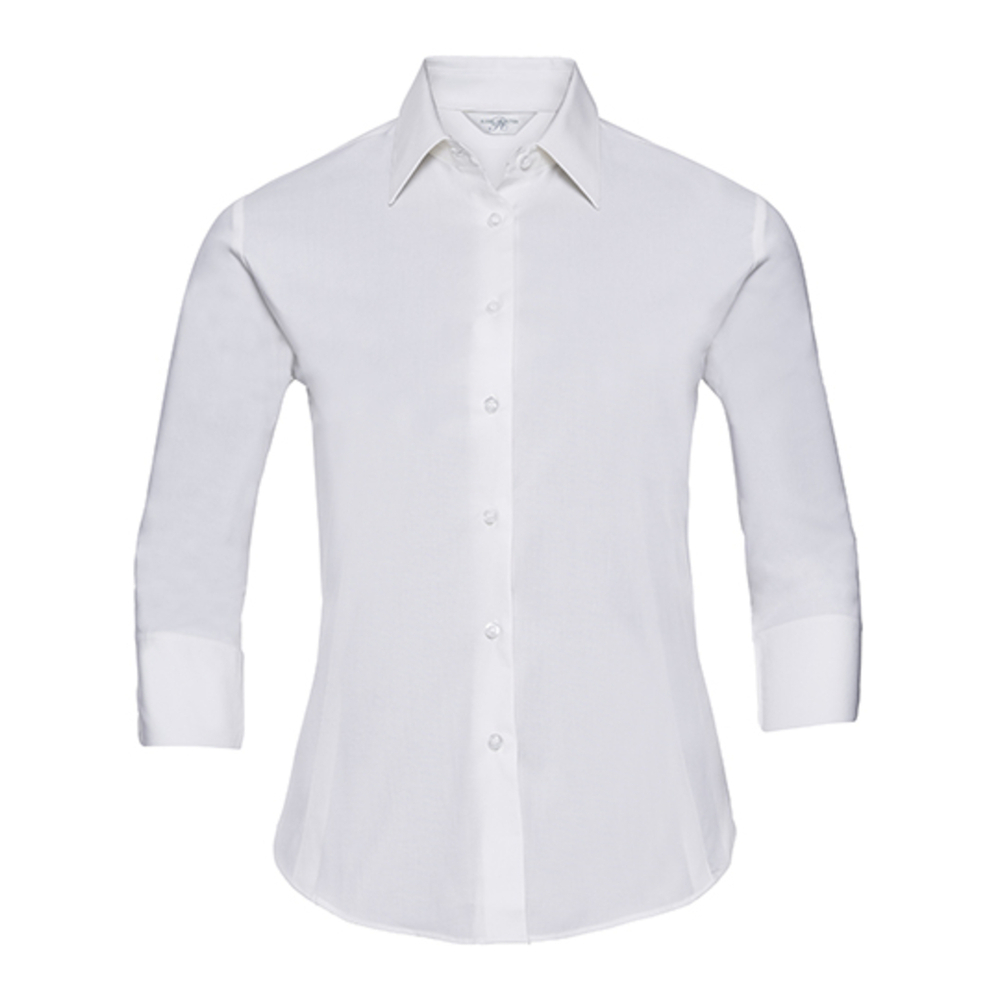 Camicia elasticizzata aderente manica 3/4 da donna