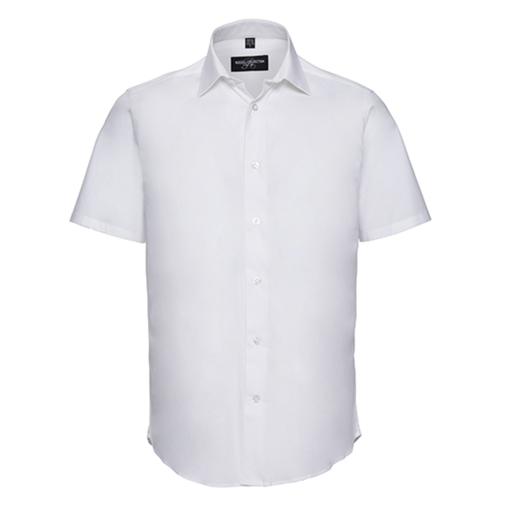 Camicia elasticizzata aderente a maniche corte da uomo