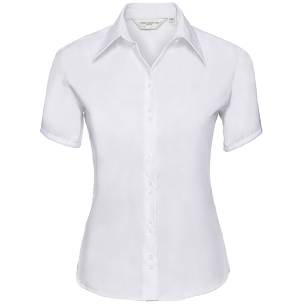 Camicia da donna non stirata su misura a maniche corte