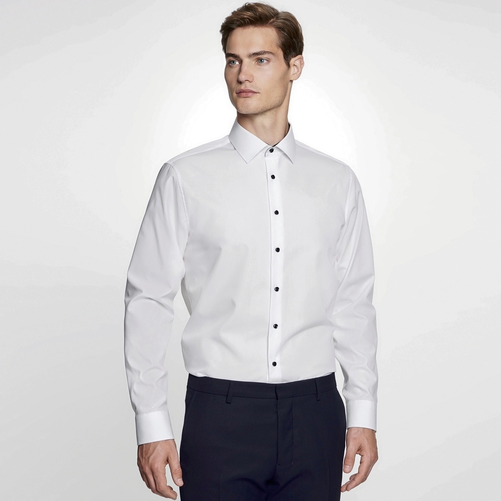 Men`s Shirt Poplin Shaped Fit Longsleeve