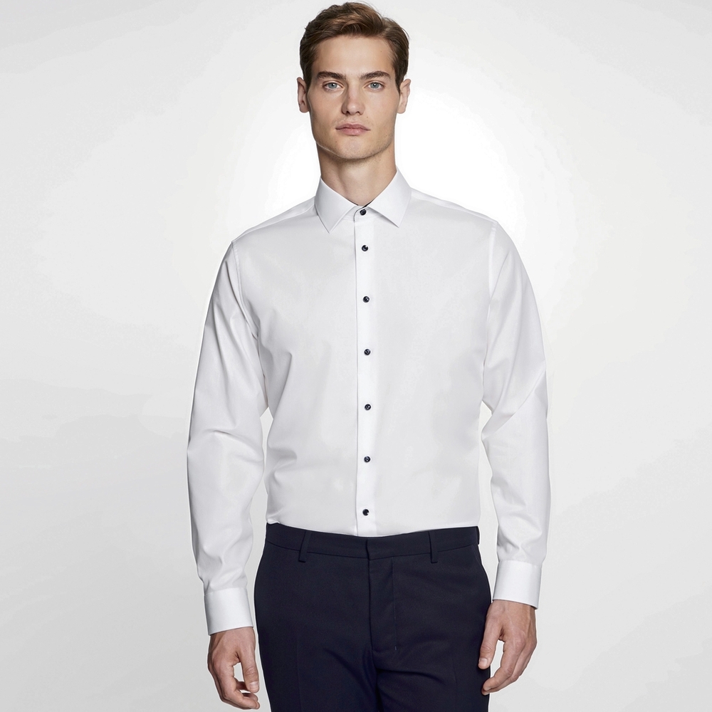 Men`s Shirt Poplin Slim Fit Longsleeve