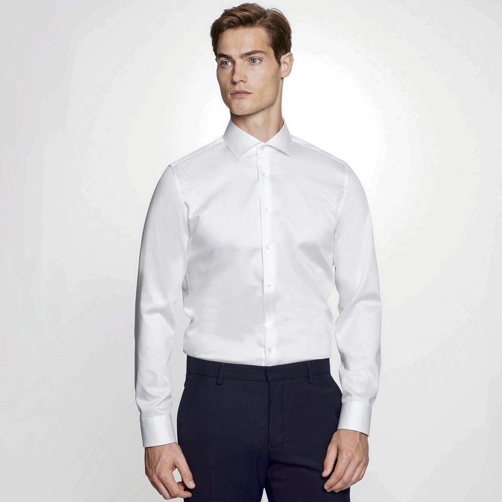 Men`s Shirt Slim Fit Twill Longsleeve
