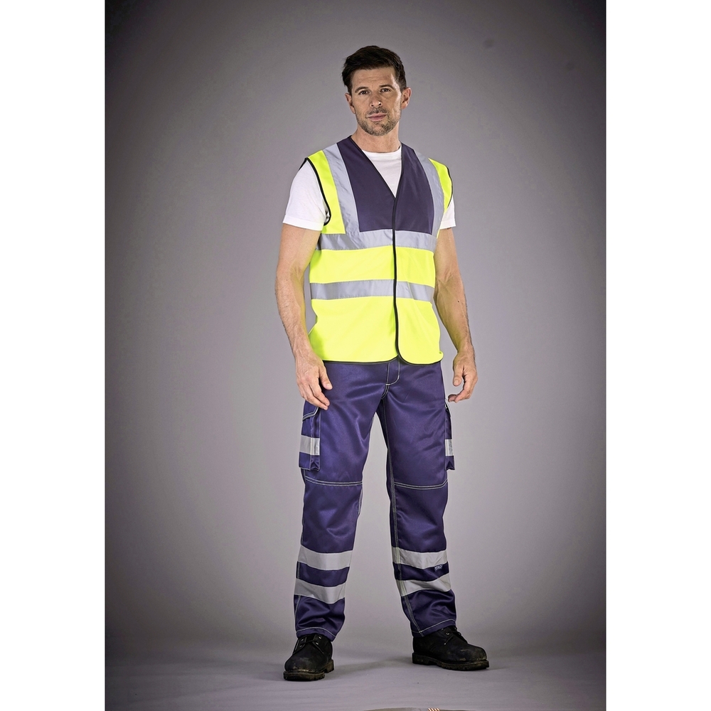 High Visibility Cargo Trousers with Knee Pad Pockets