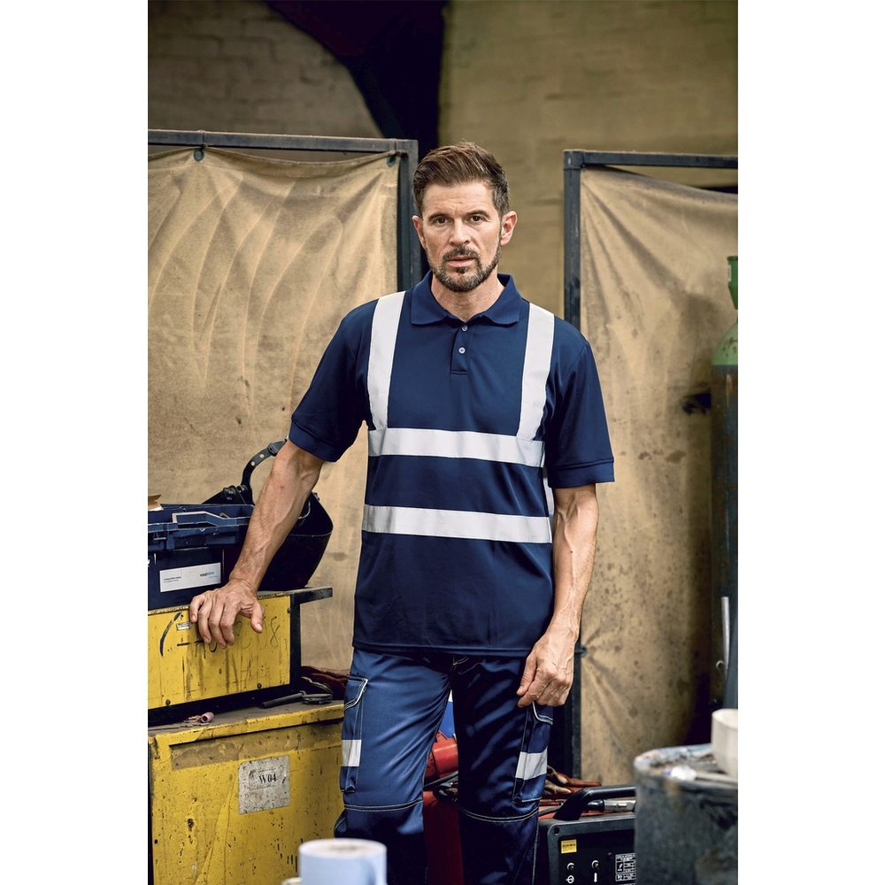 Two Band & Brace Hi Vis Polo Shirt