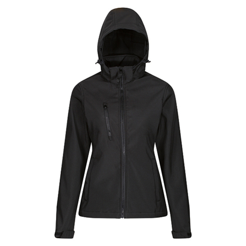 Giacca softshell con cappuccio stampabile a 3 strati Venturer da donna