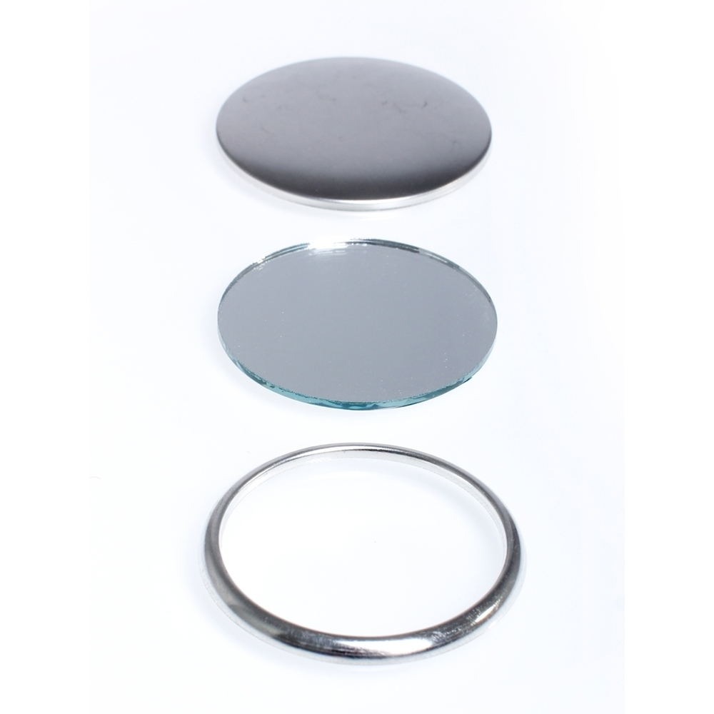 100 chapas con espejo 75mm