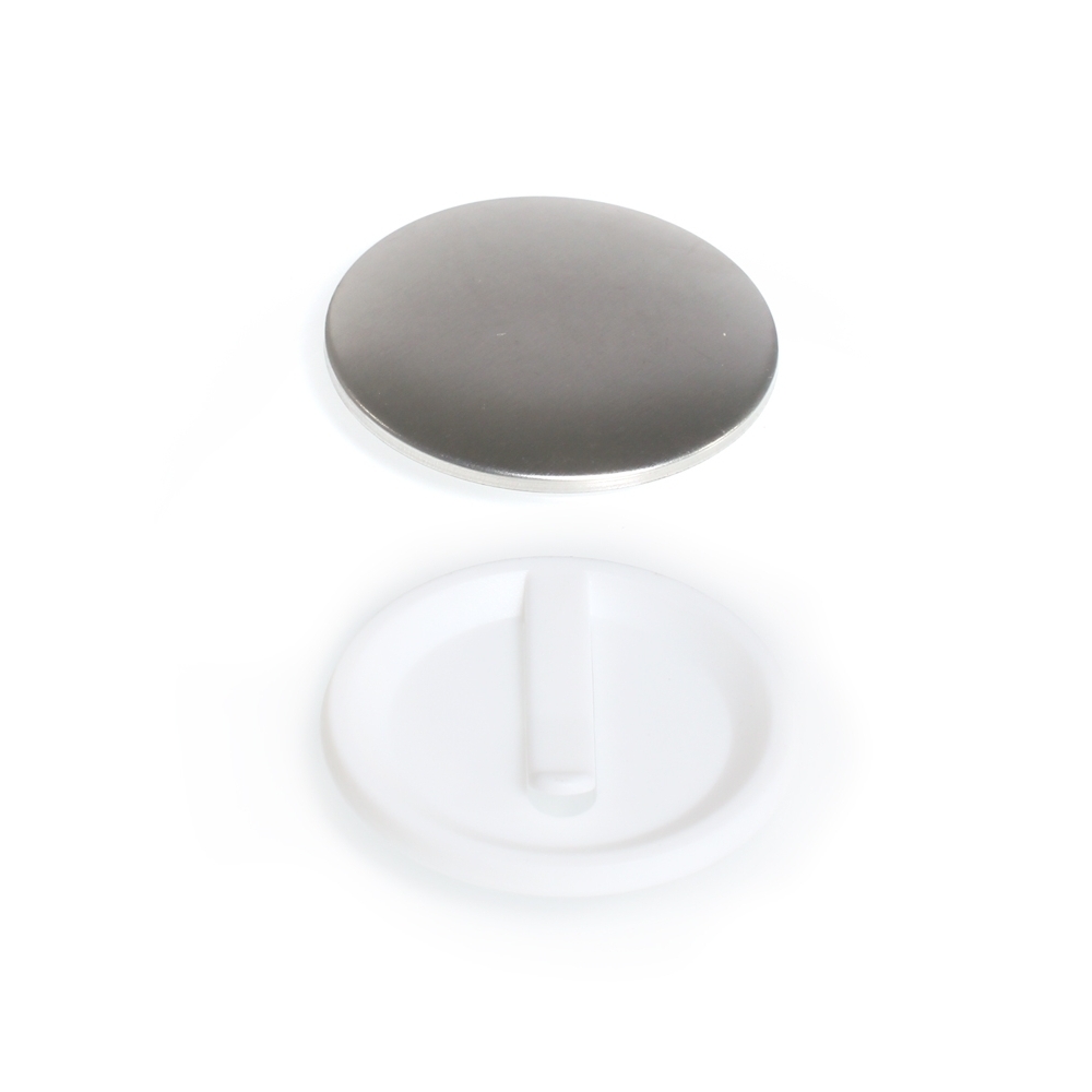 100 round badges 50mm with clip