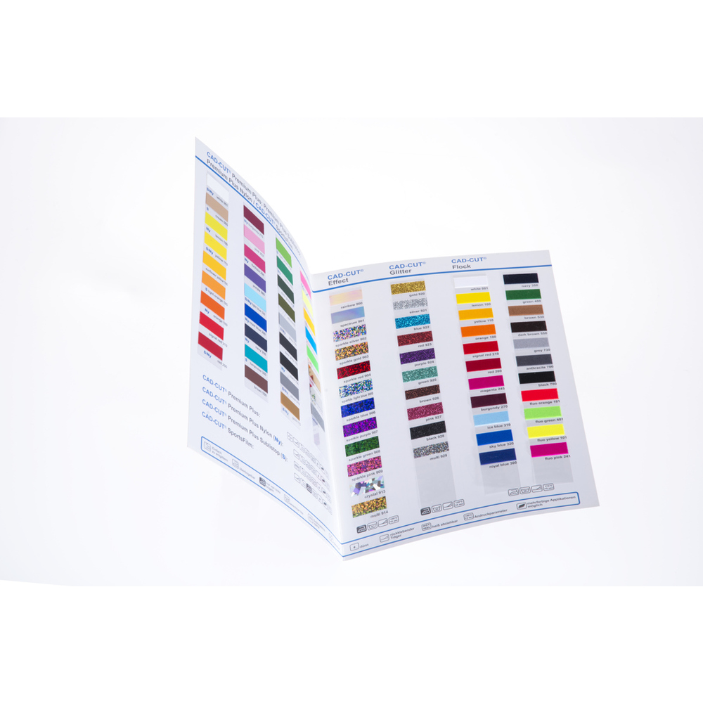 Flexfolien Farbkarte Stahls CAD-CUT SPORTSFILM