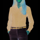 Twill Shirt Sharp Long Sleeve / Women