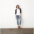 3/4-Sleeve Contrast Raglan T-Shirt