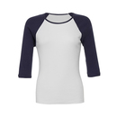 3/4-Sleeve Contrast Raglan T-Shirt