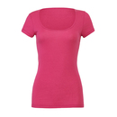 Sheer Rib Scoop Neck T-Shirt