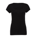 Sheer Rib Scoop Neck T-Shirt