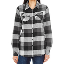 Women`s Woven Plaid Flannel Shirt