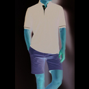 Button Down Collar Contrast Polo Shirt