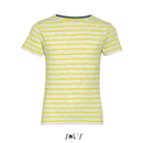 T-shirt enfant col rond rayé à rayures Miles T-Shirt