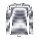 Men´s Long Sleeve Striped T-Shirt Marine