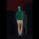 Men´s Long Sleeve Striped T-Shirt Marine