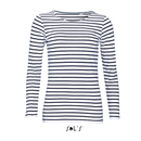 Women? s Long Sleeve Striped T-Shirt Navy