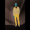 Golden Men V-Neck Knitted Cardigan