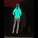 Hooded Zipped Jacket Silver