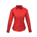 Ladies Poplin Long Sleeve Blouse