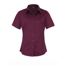 Ladies Poplin Short Sleeve Blouse