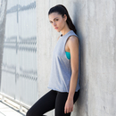Ladies High Neck Slash Armhole Vest