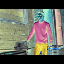 Workwear-Sweatshirt mit Kragen und Knopfleiste