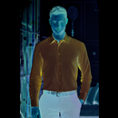 Men`s Long Sleeve Polycotton Tailored Poplin Shirt
