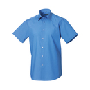 Men´s Short Sleeve Polycotton Tailored Poplin Shirt