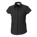 Ladies Cap Sleeve Polycotton Fitted Poplin Shirt