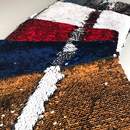 Pailletten Patch red/white für die Sublimation und Applikation auf Textilien