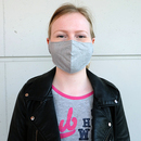 Stoffmaske Modell: Trina inkl. 2 Wechselfilter, unbedruckt grau