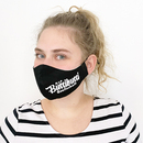 Stoffmaske für Jugendliche (10 - 16 Jahre) aus Baumwolle mehrfach verwendbar - Modell: Youngster schwarz, bedruckt