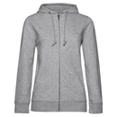Chaqueta orgánica con capucha y cremallera / Mujer