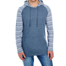 Felpa con maniche a righe in jersey di raglan