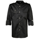 Kochjacke Bikerstyle mit Schulterklappen
