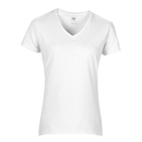 Prima de algodón para señoras el V-cuello de la camiseta
