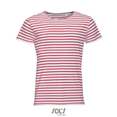 Hombres `s cuello redondo a rayas T-Shirt Millas