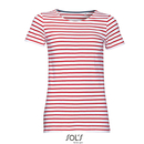 Mujeres `s Cuello Redondo Camiseta de rayas Miles