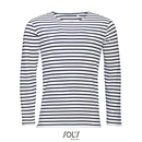 Men`s Long Sleeve Striped T-Shirt Marine